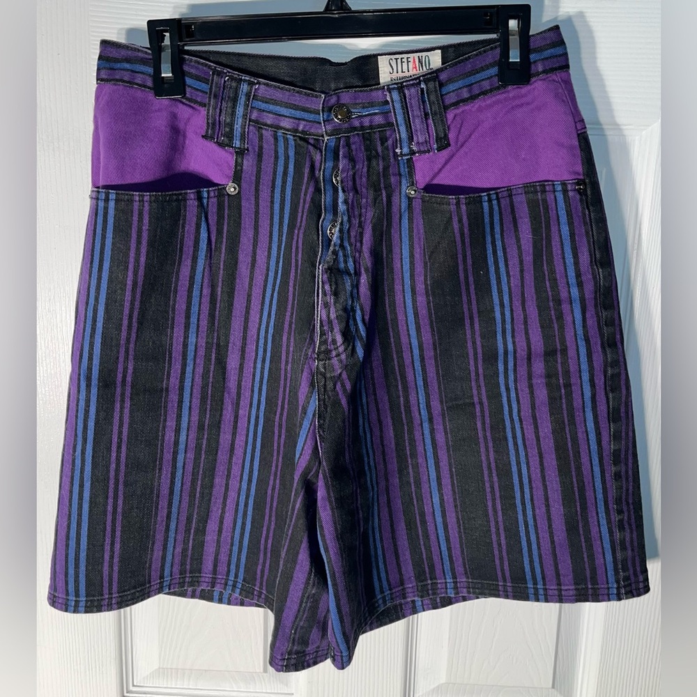 Vintage VTG STEFANO International Multicolor Mom Jeans Style Shorts High Rise 16